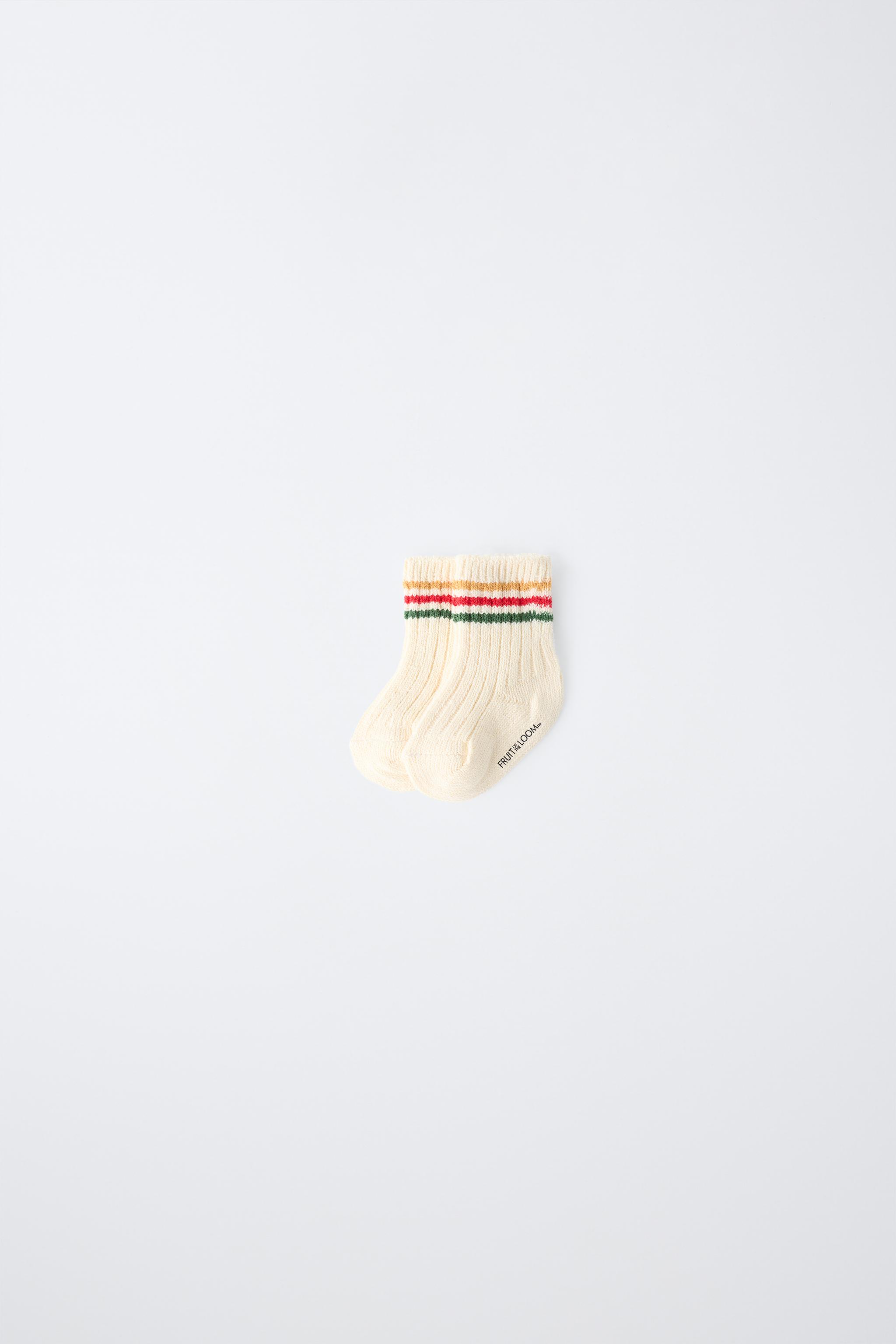 CHAUSSETTES MI-HAUTES À RAYURES EN LAINE FRUIT OF THE LOOM™